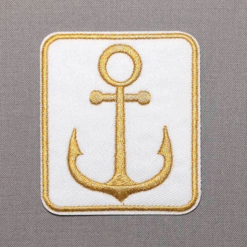 Anchor Sailing Iron On Patch | Nautical Embroidered Patch
